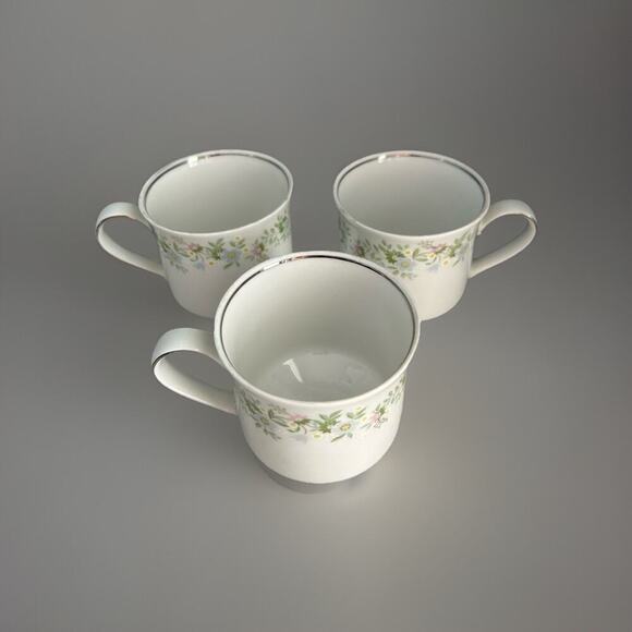 (3) Johann Haviland Bavaria Forever Spring Coffee Mugs Tea Cups Germany Flowers - Picture 2 of 13